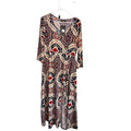 Womens 3/4 length sleeve geometric dress Size XL