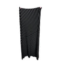 Matty M Black White Striped Asymmetrical Maxi Skirt Size Medium