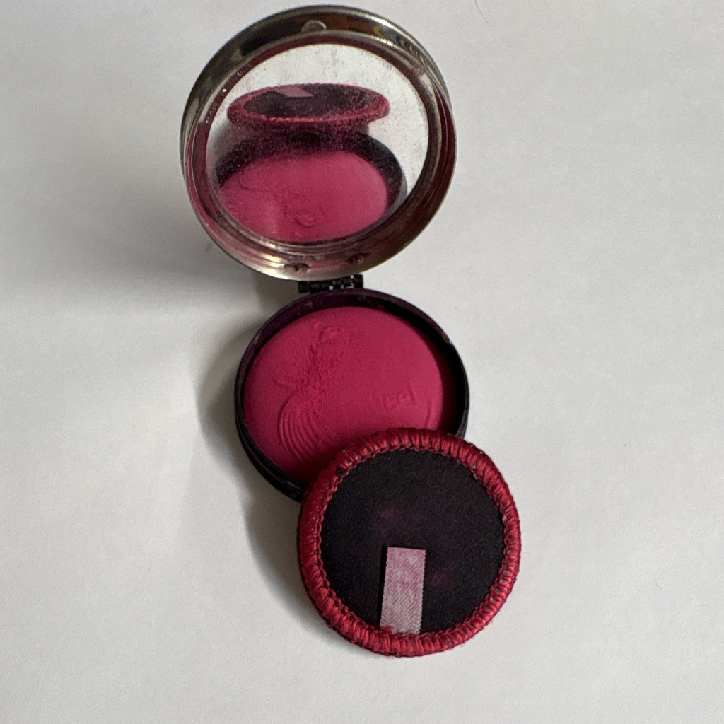 Vintage Jonteel Rouge Pressed Powder Blush Single - Vivid Pink Shade with Refill