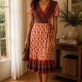 Zesica multicoloured wrap dress with