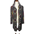 Almost Famous Women’s Large Southwestern Hooded Longline Cardigan