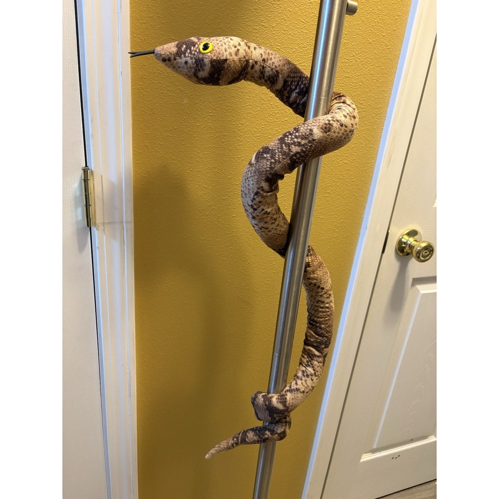 Large Poseable Stuffed Snake Plush 56” Bendable Wire Armature Realistic Plush