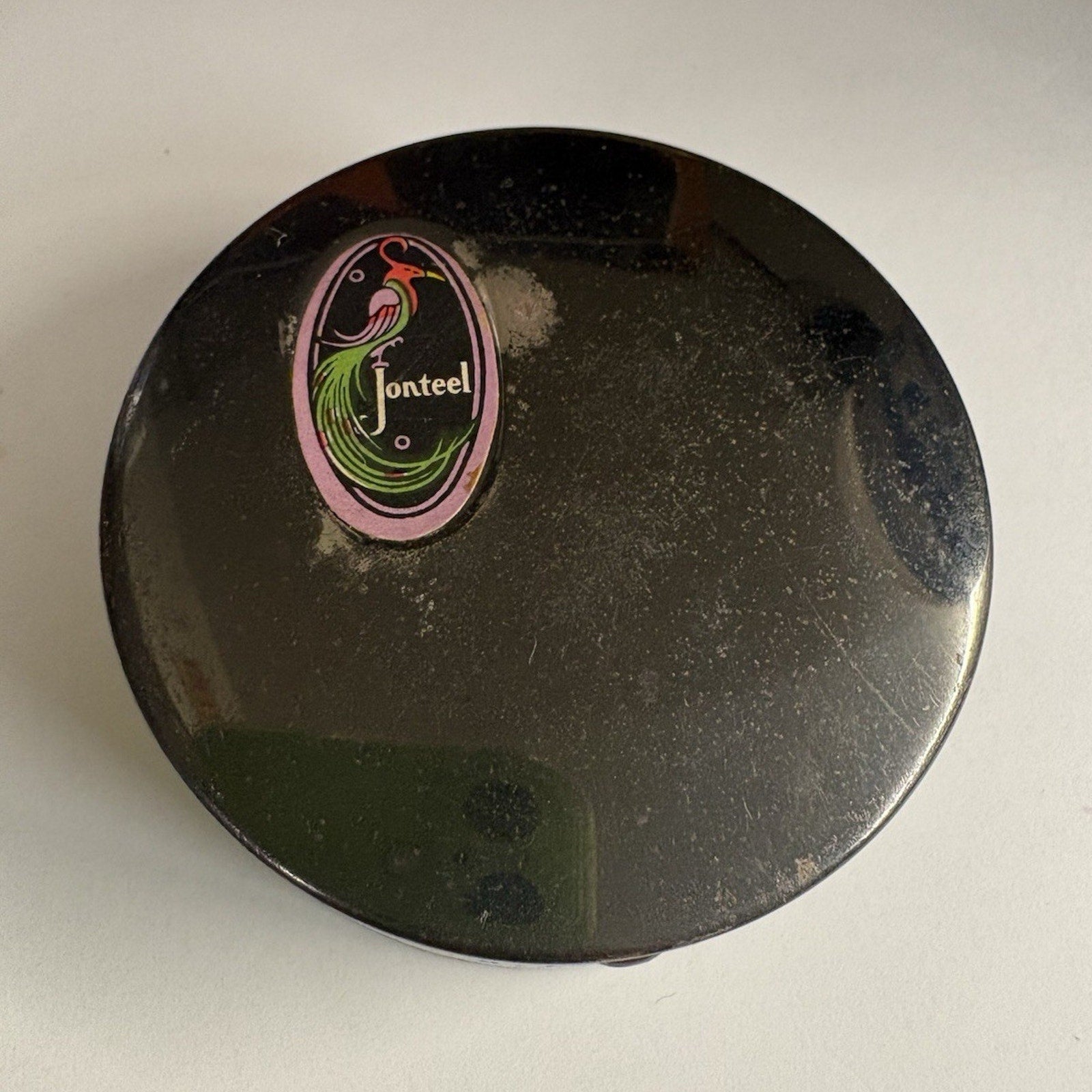 RARE FIND Vintage Double Decker Jonteel Dark Rouge Brunette Compact