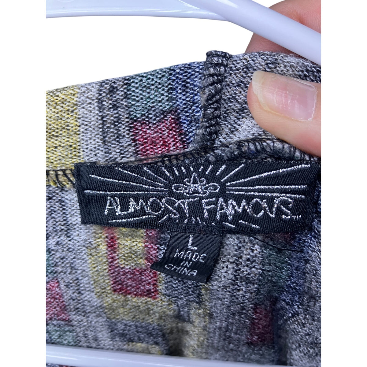 Almost Famous Women’s Large Southwestern Hooded Longline Cardigan