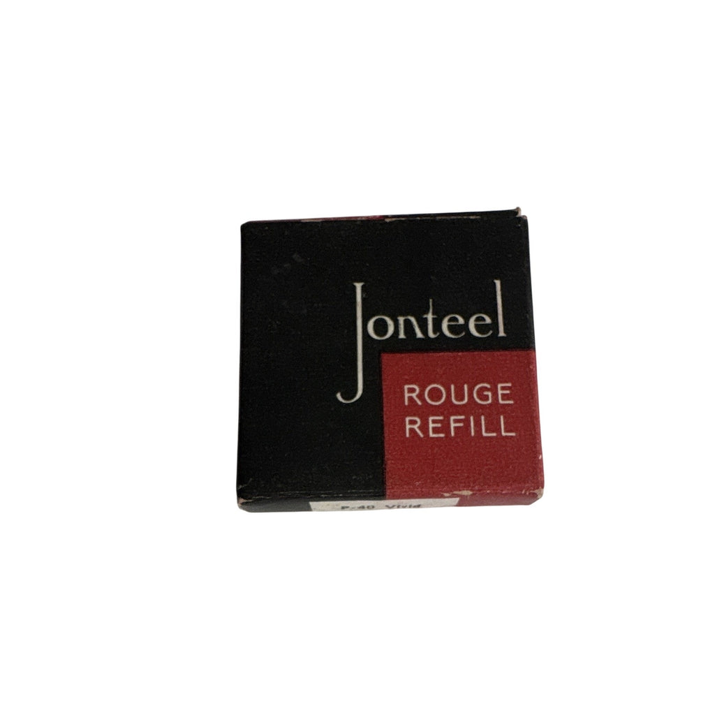 Vintage Jonteel Rouge Pressed Powder Blush Single - Vivid Pink Shade with Refill