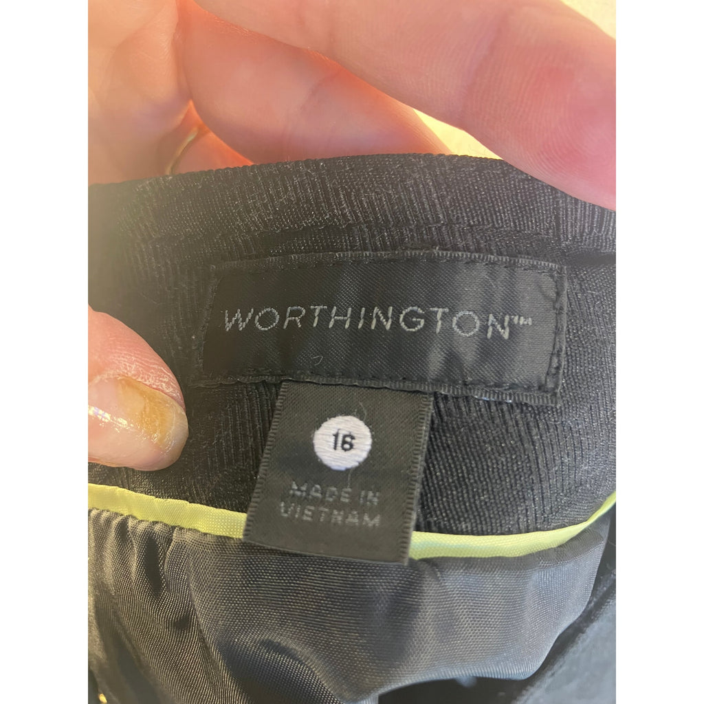 Womens Worthington Petal Dress Skirt Size 16, black