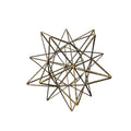 Large Gold Metal Geometric Star Sculpture 3D Wire Celestial Home Decor