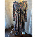 Source Unknown Navy Maxi Dress with Pink Floral Print