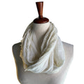 American Eagle Outfitters Cream Lace Gauze Boho Infinity Scarf