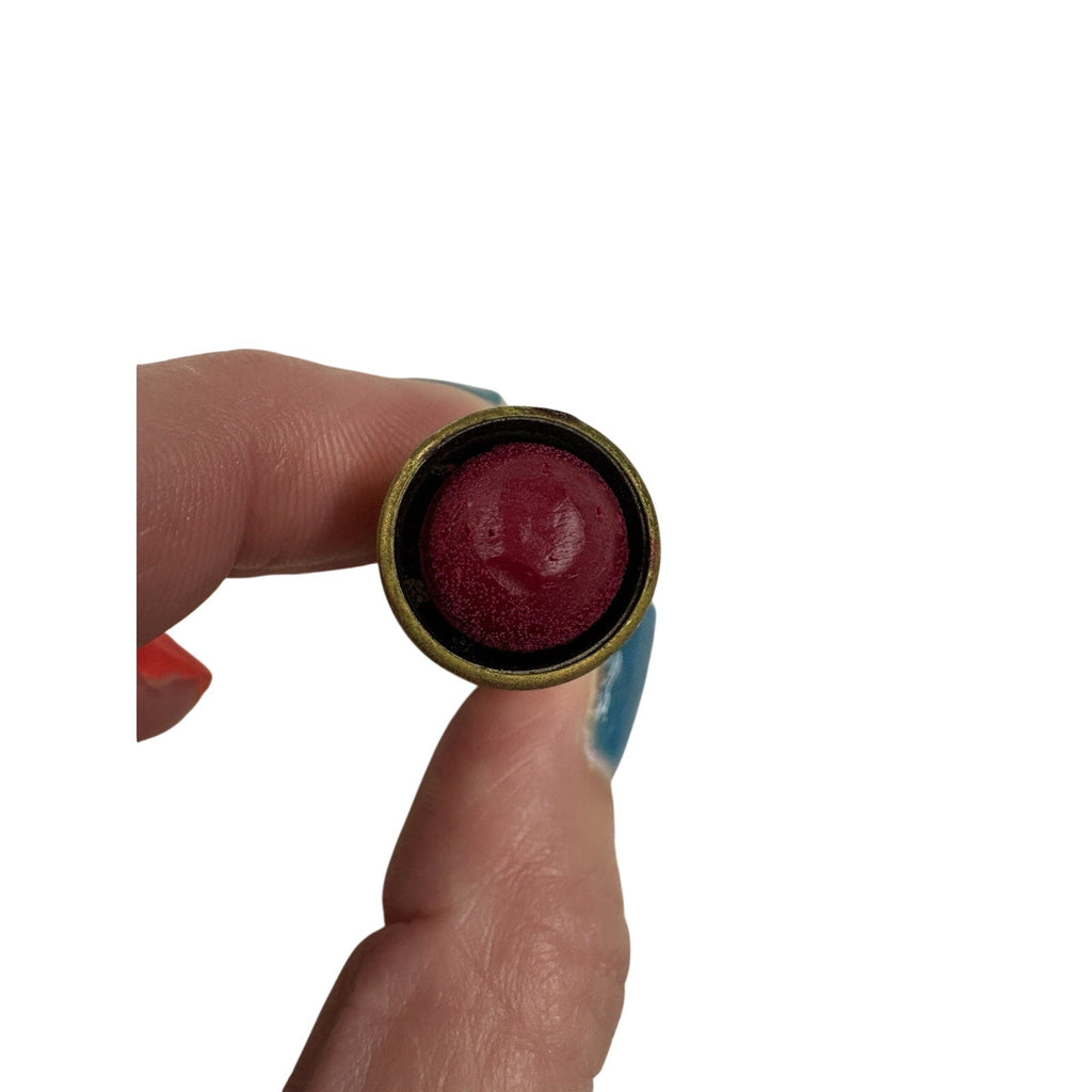 Vintage FLORESS Twilight Fuchsia Lipstick Gold Tone Metal Tube Rare Cosmetic