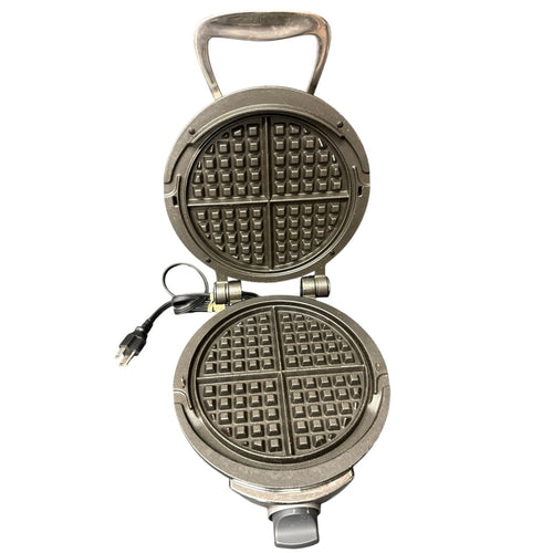 All-Clad Round Belgian Waffle Maker 1000W Nonstick Adj Temp Indicator Light,Tested-Working.