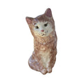 Ceramic Brown and White Cat Figurine, Approx. 9” Tall
