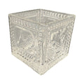 Clear Square Pressed Glass BABY square Open-Top Holder, Clear Glass Square Bowl