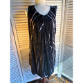 Just Cruising Women’s Free Size Black & White Tie Dye Flowy Dress, Sleeveless.