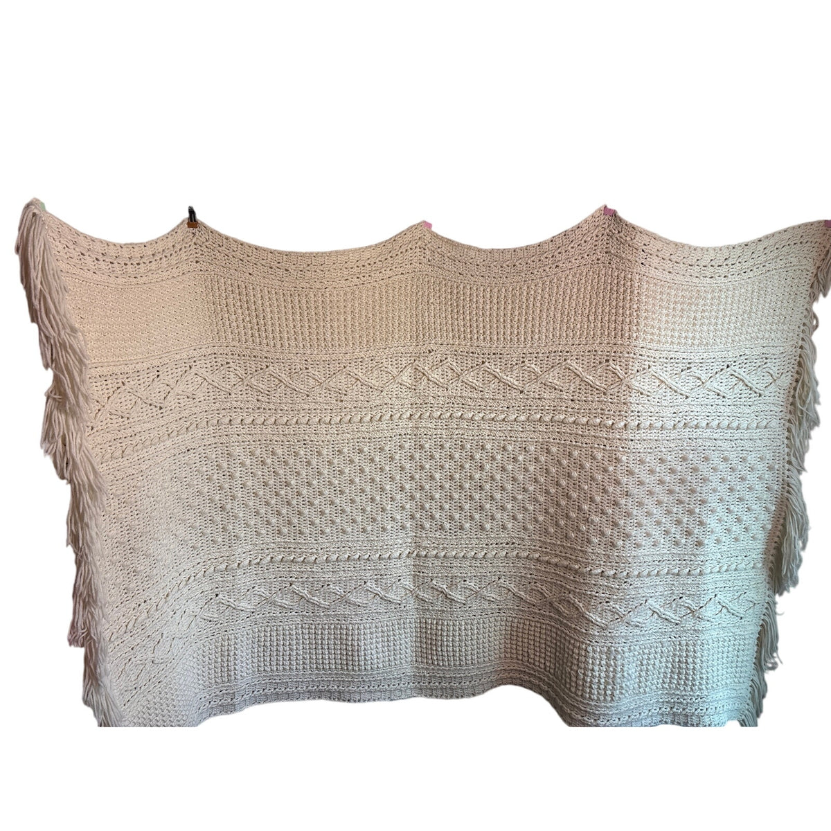 Beautiful Large Acrylic Crochet Blanket 80x50”
