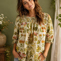 Rose olive floral midi