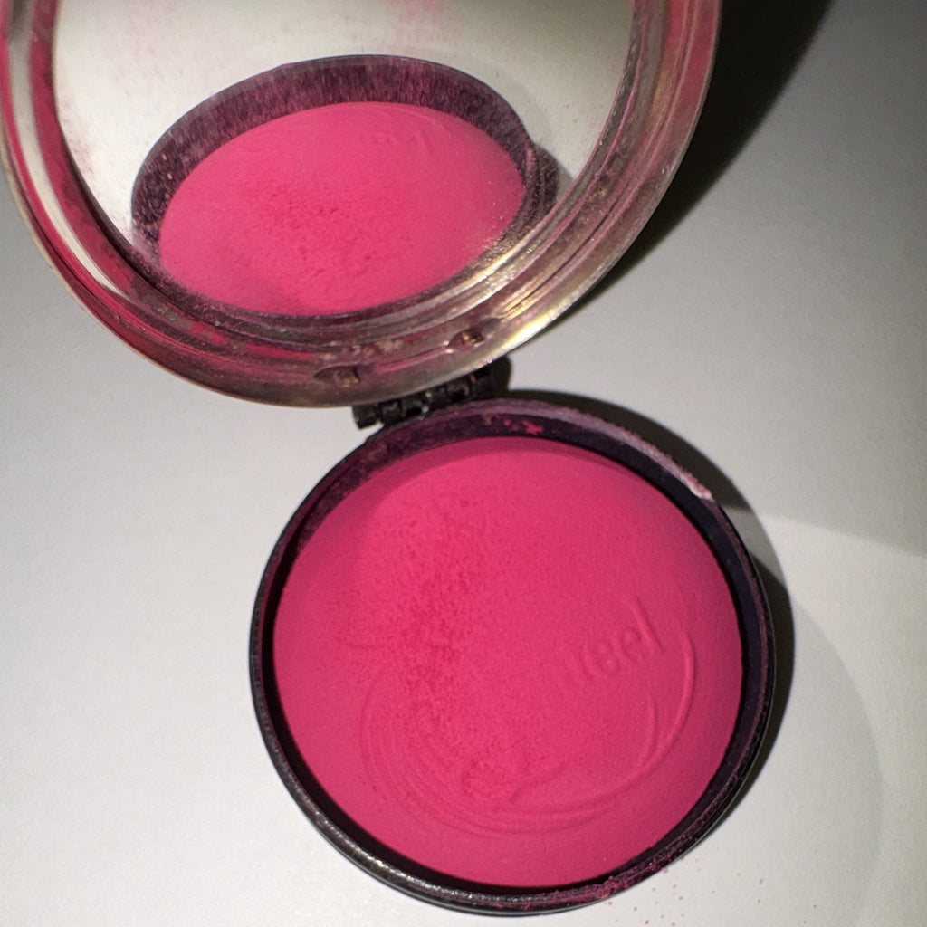 Vintage Jonteel Rouge Pressed Powder Blush Single - Vivid Pink Shade with Refill