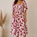 B by Bobeau red floral Maxi Dress