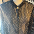 Worth sheer black button up