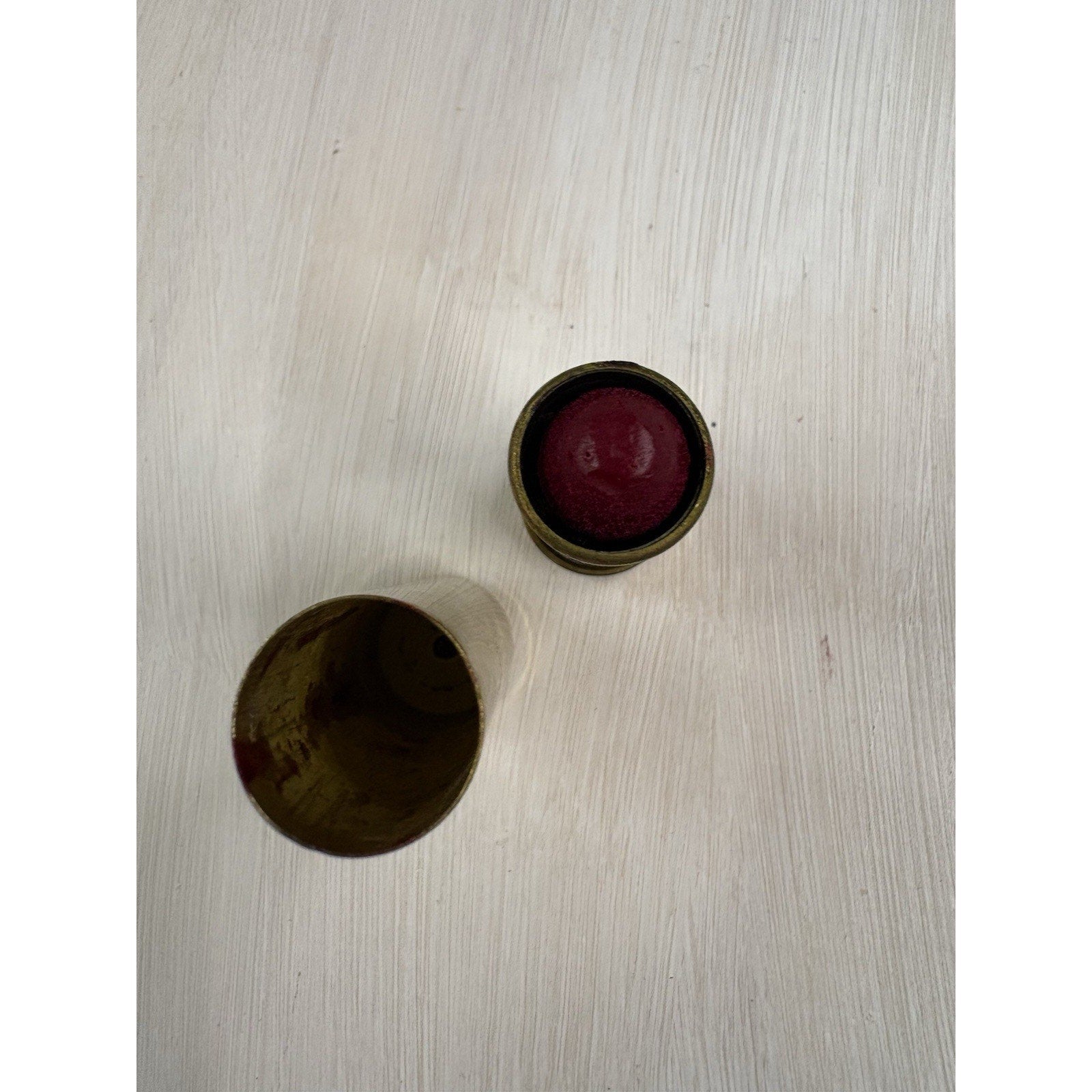 Vintage FLORESS Twilight Fuchsia Lipstick Gold Tone Metal Tube Rare Cosmetic