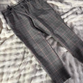 Old Navy grey & pink plaid houndstooth pixie pants