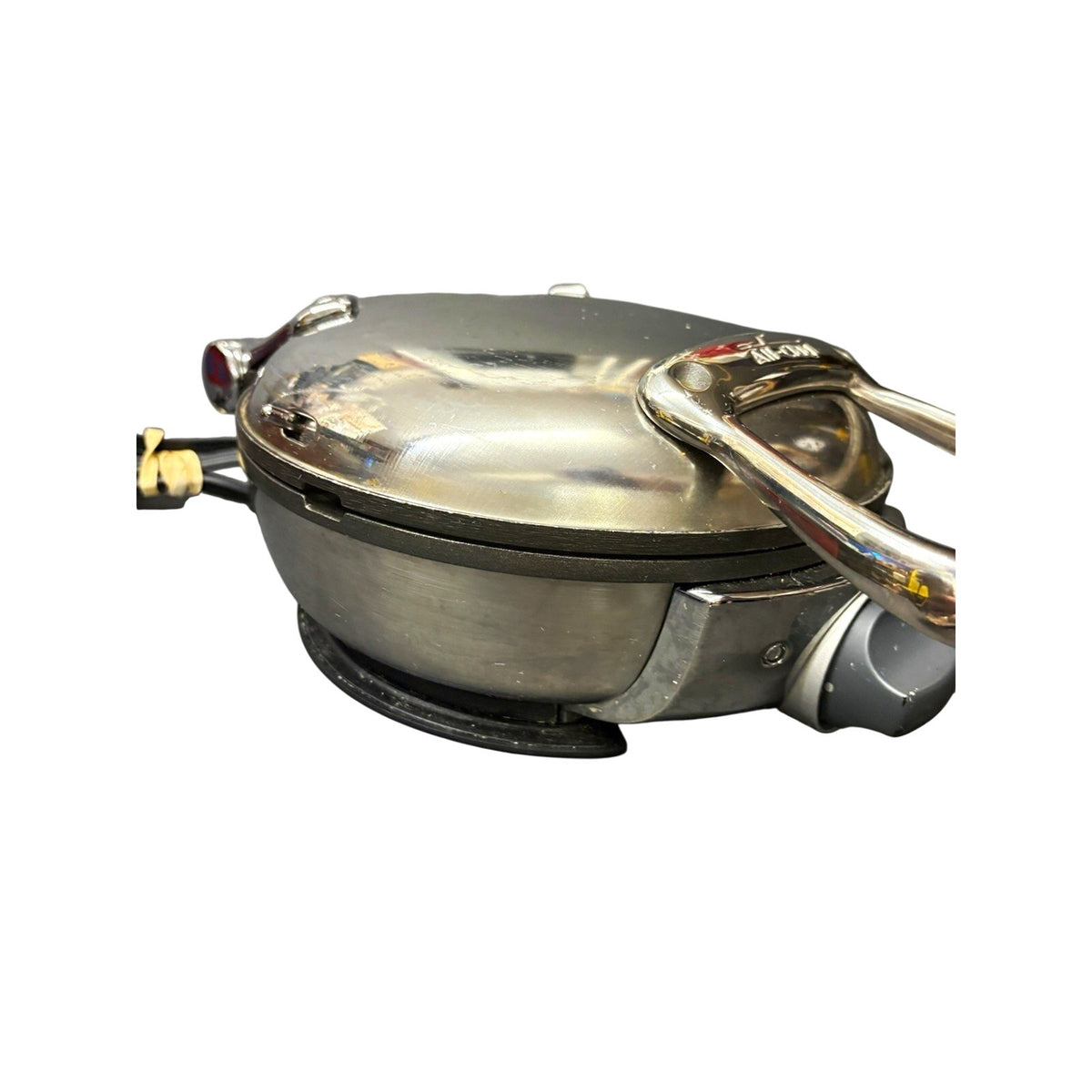 All-Clad Round Belgian Waffle Maker 1000W Nonstick Adj Temp Indicator Light,Tested-Working.