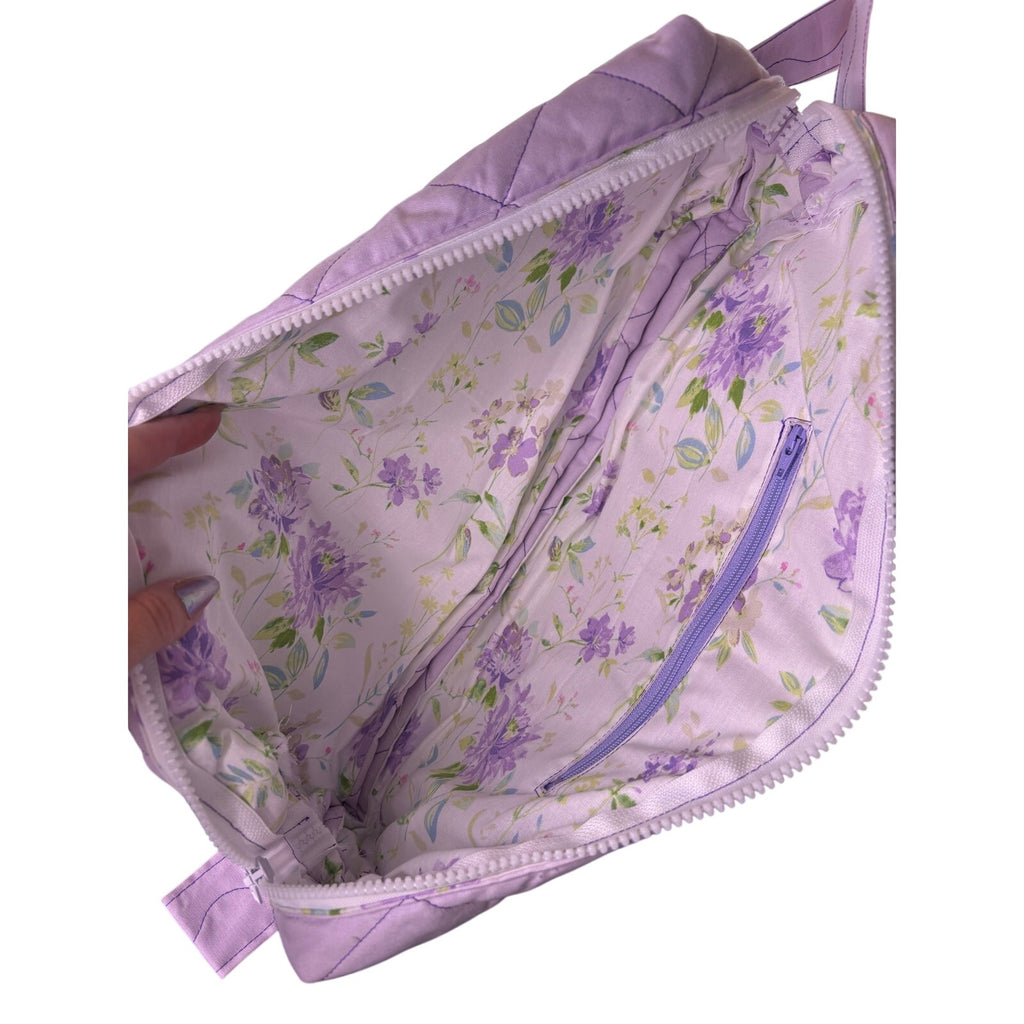 Purple Hamley Handmade Quilted Floral Project Bag