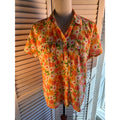 Christopher & Banks Floral Button up Blouse Size L