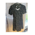 Vintage The Limited Green Floral Woven Mini Bodycon Dress Lace Trim Short Sleeve