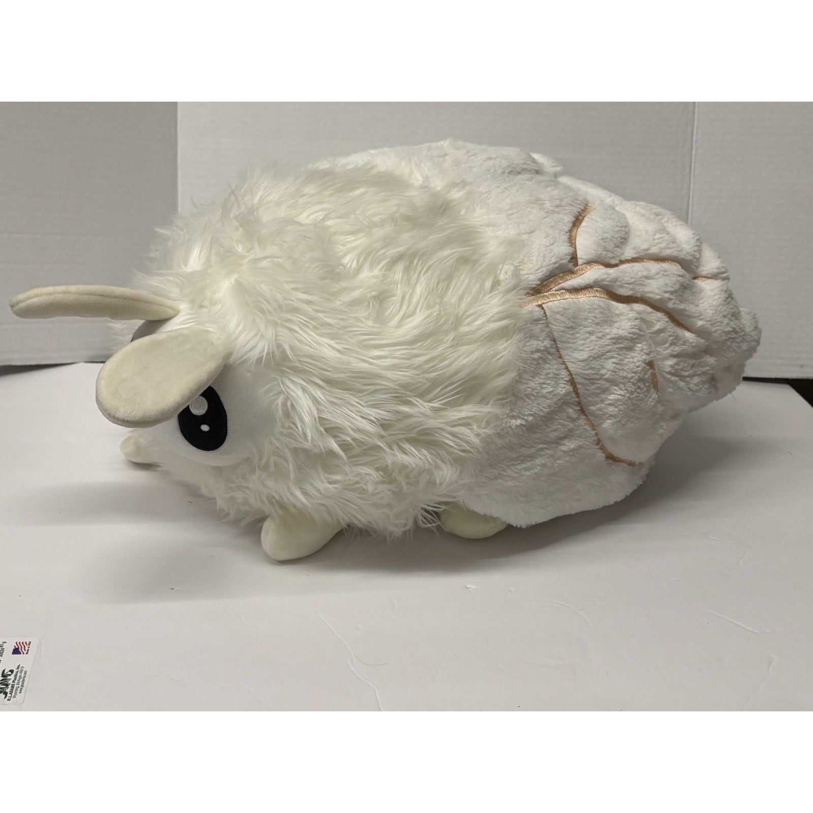 Squishable White Poodle Moth Plush Stuffed Animal Soft 18"