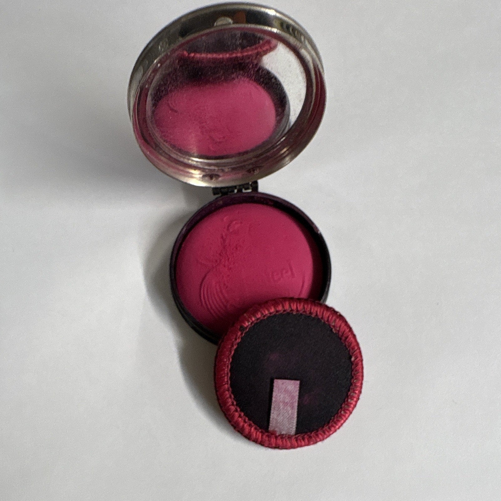Vintage Jonteel Rouge Pressed Powder Blush Single - Vivid Pink Shade with Refill