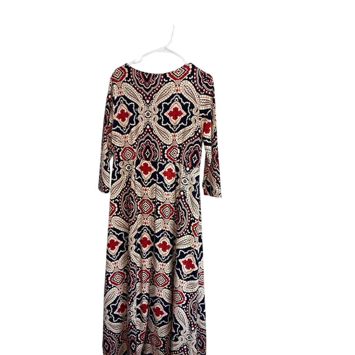 Womens 3/4 length sleeve geometric dress Size XL