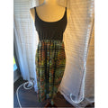 See You Monday Black Tank Maxi Skirt with Neon Tribal Print