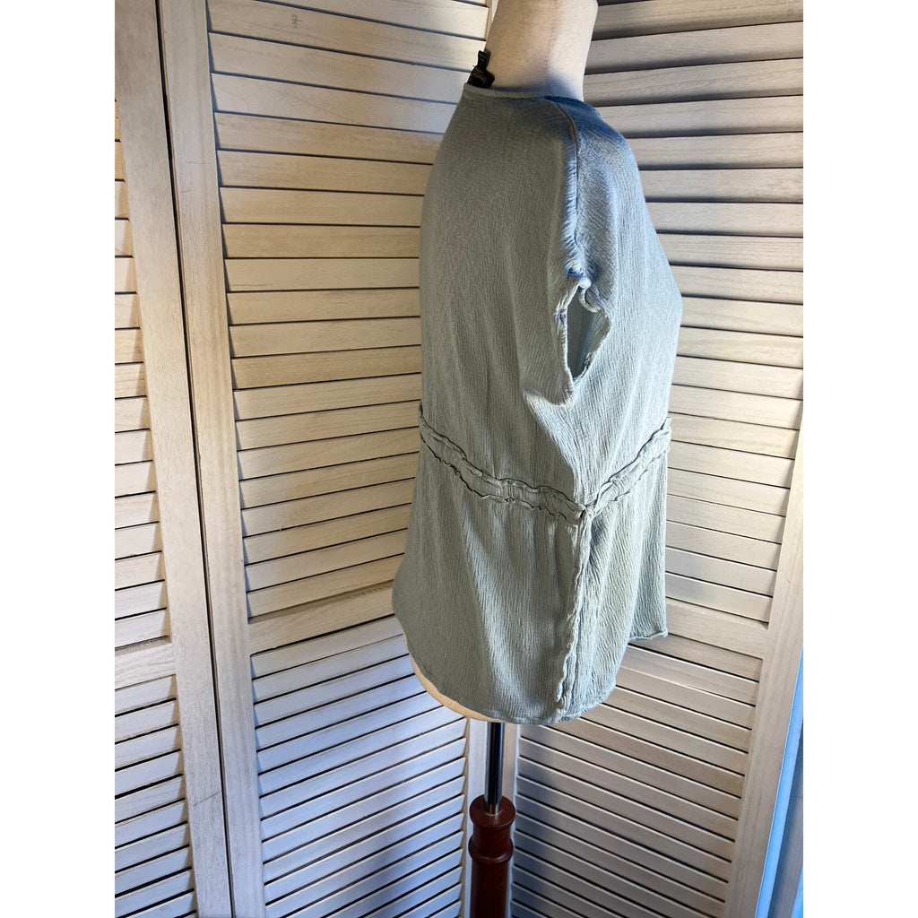 Susan Betro Womens Blouse in Sage Size L