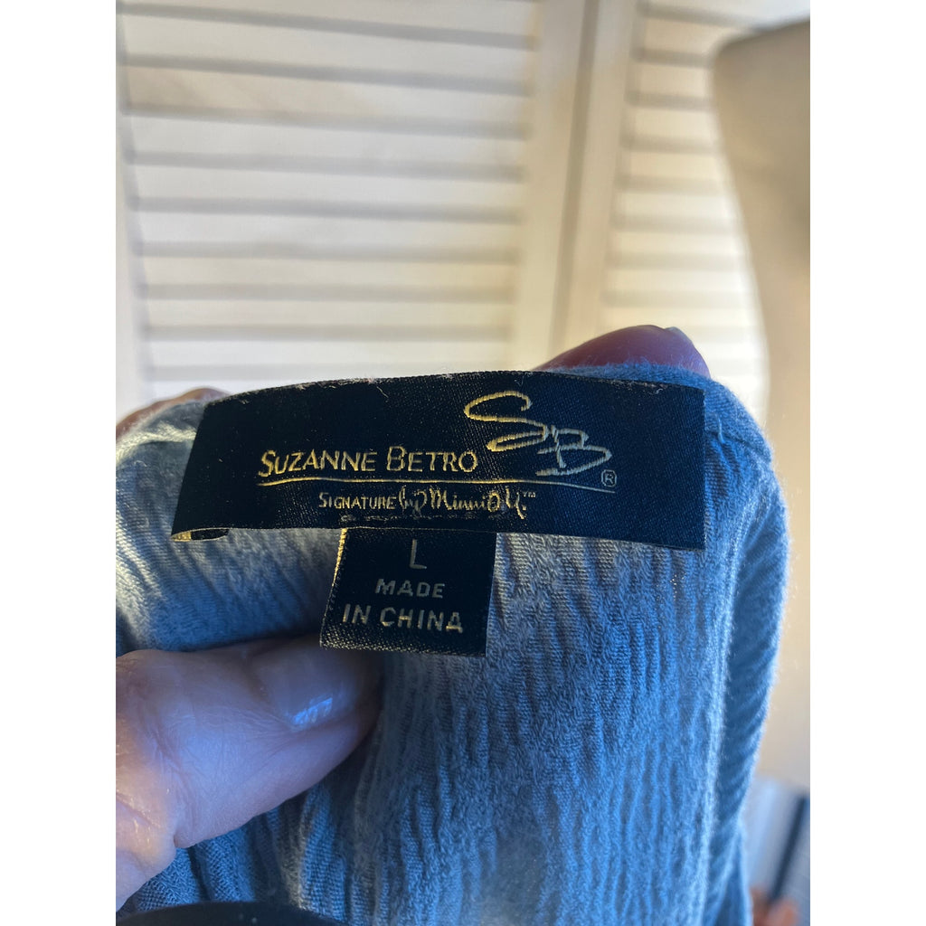 Susan Betro Womens Blouse in Sage Size L