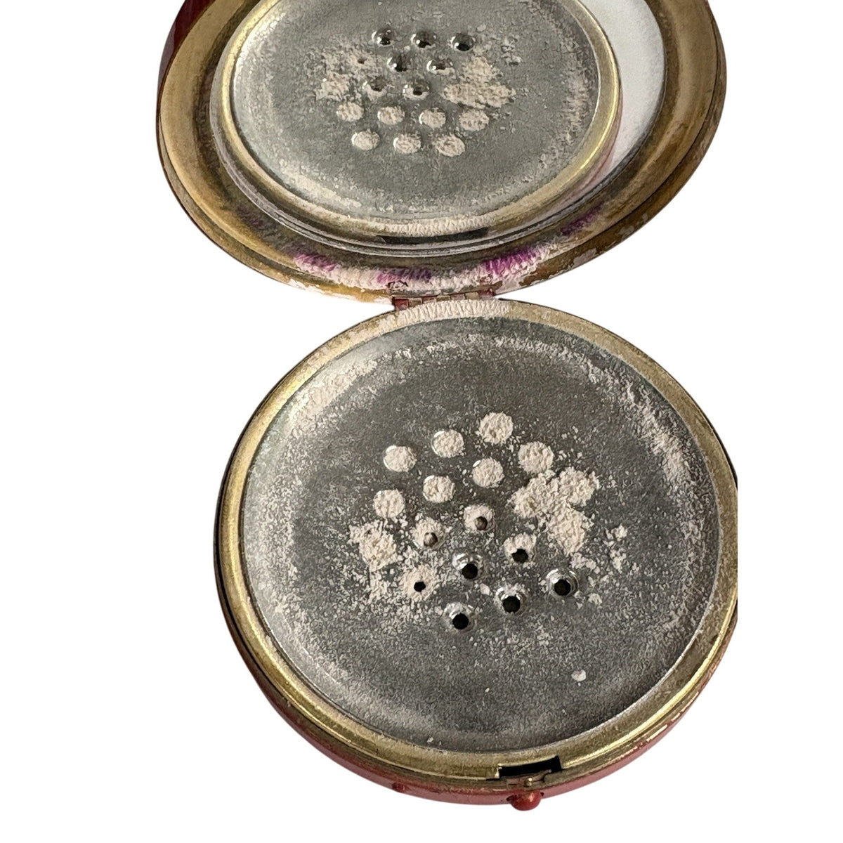 Helena Rubenstein Valaze Red Cosmetic Powder Compact w/ Mirror and original puff