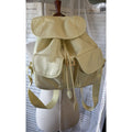 Year of Ours Cream Medium Drawstring Backpack w/ Buckle, Pockets
