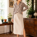 Hayden LA Cream Ribbed Knit Skirt size XL