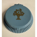 Vintage 1950sCara Nome Single Compact Rachelle Dark Powder Blue Case Mirror Puff