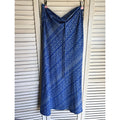 Earthbound Trading Co. Women’s M Blue White Geometric Maxi Chiffon Skirt