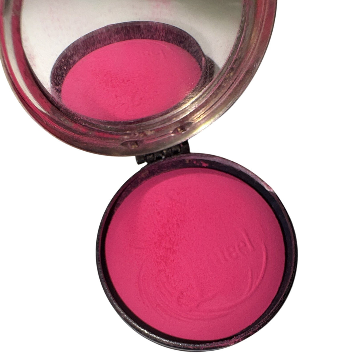 Vintage Jonteel Rouge Pressed Powder Blush Single - Vivid Pink Shade with Refill