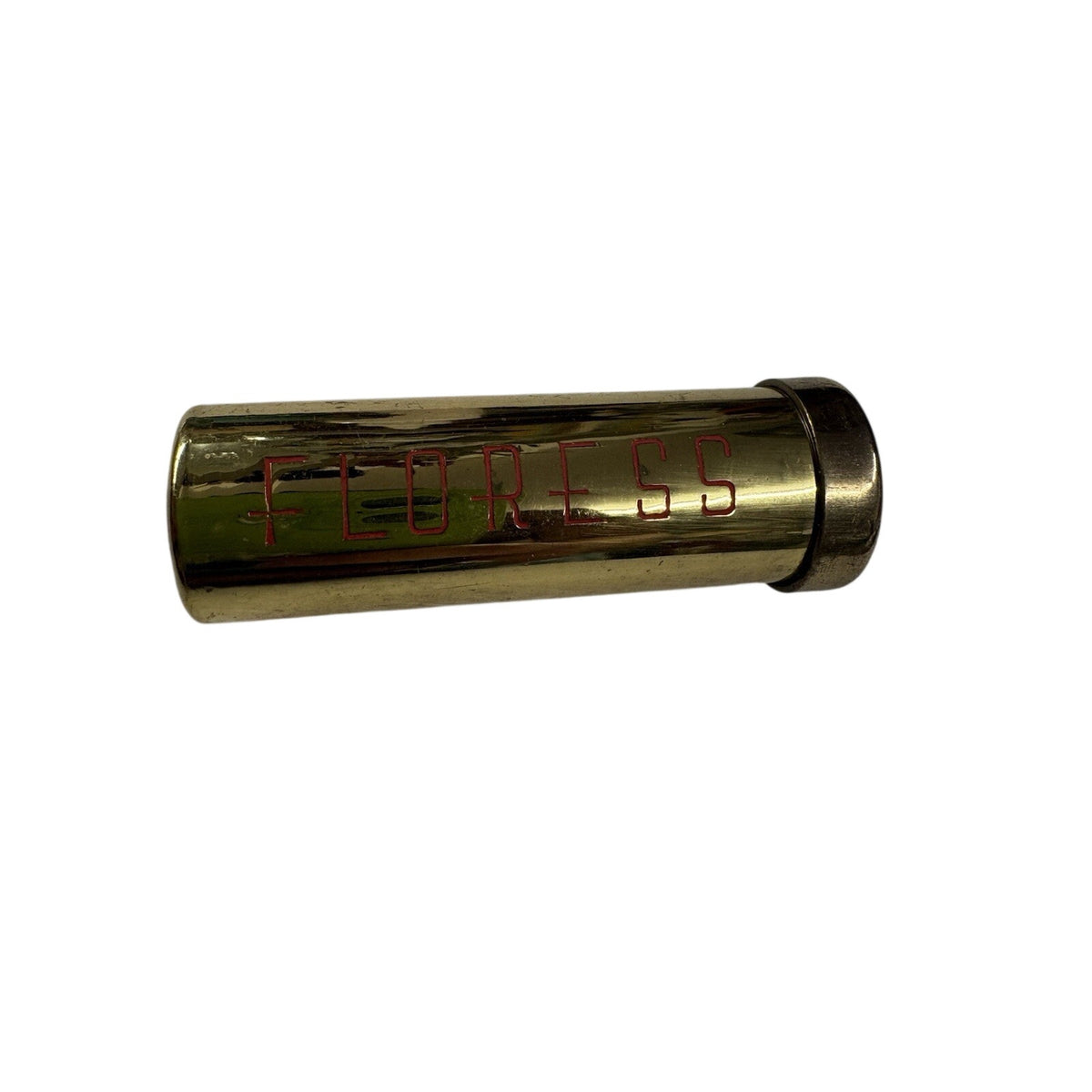 Vintage FLORESS Twilight Fuchsia Lipstick Gold Tone Metal Tube Rare Cosmetic