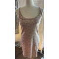 Old Navy L Floral Knit Sleeveless Sheath Mini Dress Tan White