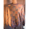 Pink & Blue Checkered Sweatshirt Size S