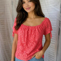 Society girl pink lace top