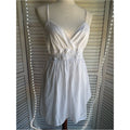 Kingston Grey White Smocked Waist Cami Dress