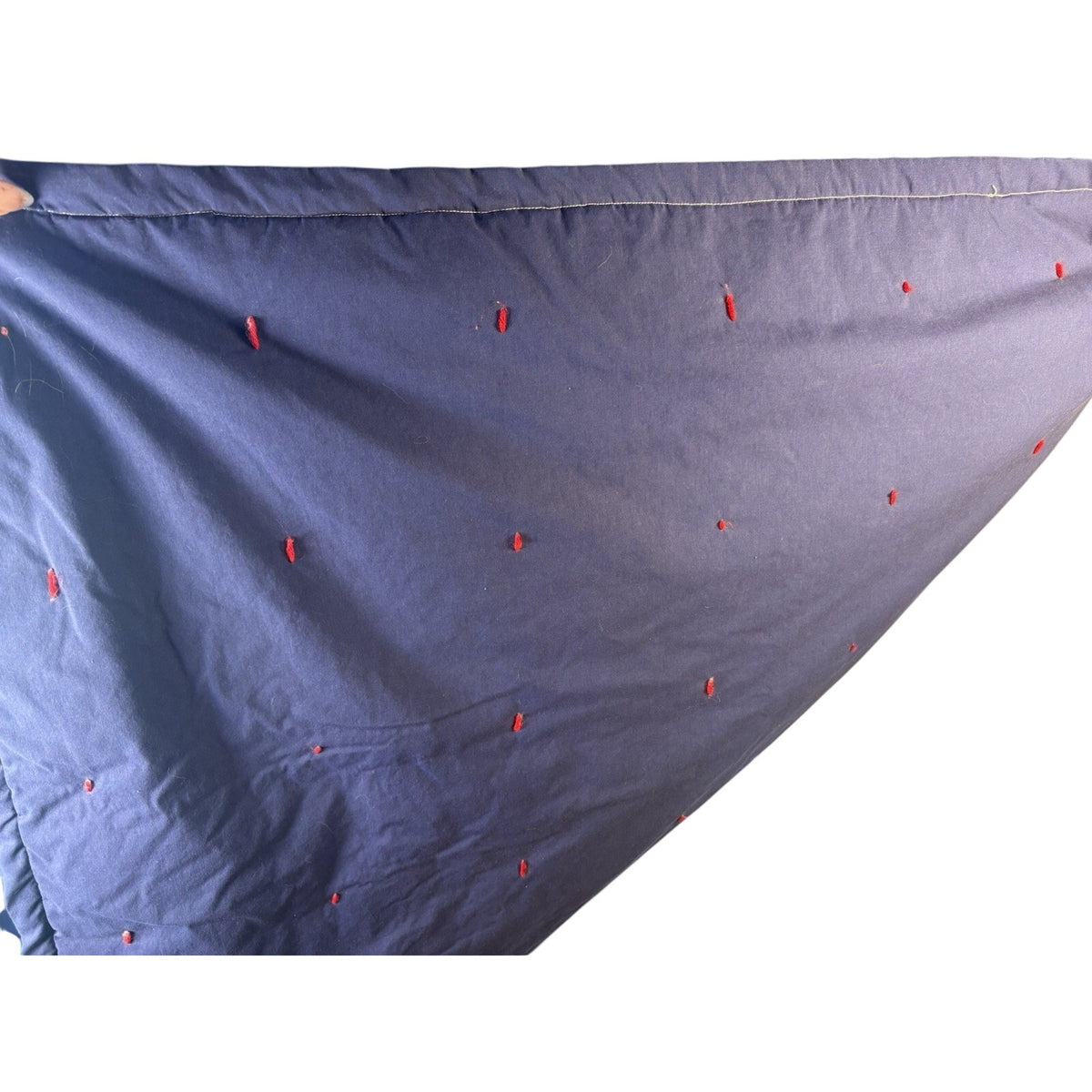 Vintage Patchwork crib Quilt Quilted Country Style Blue Gray Red 100% Cotton Ble
