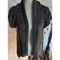 Mystree Gray Open-Knit Short Sleeve Cardigan Sweater Women’s Size M