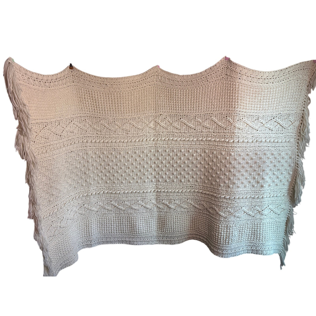 Beautiful Large Acrylic Crochet Blanket 80x50”