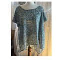 JNY Jones New York Floral Button Boat Neck Blouse Rayon Short Sleeve 2X